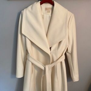 Michael Kors Winter White Wool Coat